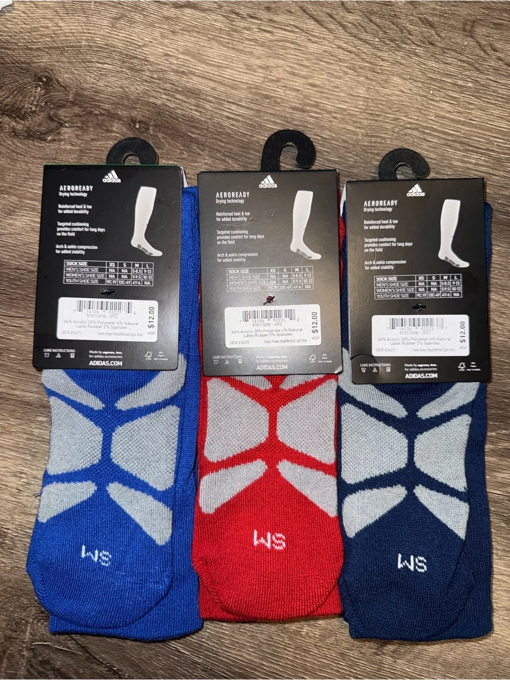 🆕 Adidas Baseball Over The Calf Compression Socks Youth 13C-4Y NWT Bundle of 3